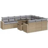 Maison Chic Seti vrtnega pohištva - Vrtna garnitura - Vrtni pohištvo set 11-delna z blazinami bež poli ratan, (21815123) | Shoptok.si