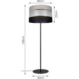  podna lampa coral 1xE27/60W/230V crna/siva | Eponuda.com