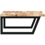  Zidna polica za umivaonik od čelika i masivnog bagremovog drva Smeđa 100 x 60 x 2 cm | shoptok.hr