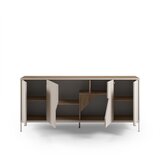 Marckeric Krem/u prirodnoj boji komoda u dekoru hrasta 180x80x40 cm Lilou – | shoptok.hr