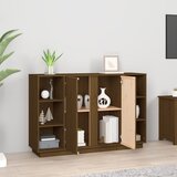 Komoda smeđa boja meda 120 x 35 x 80 cm od masivne borovine | shoptok.hr