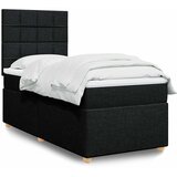  Krevet s oprugama i madracem crni 100 x 200 cm od tkanine | shoptok.hr