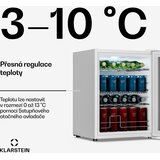 Klarstein Hladnjak za pića Beersafe sa staklenim vratima | 64 x 48 cm | 60 litara | 85 W | Srebrno/bijela | shoptok.hr