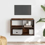 vidaXL TV omarica dimljen hrast 60x31x39,5 cm inženirski les in kovina | Shoptok.si
