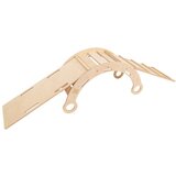 MeowBaby Gugalnica iz borovega lesa v naravni barvi 39x75x38 cm Montessori - | Shoptok.si