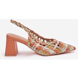 Boto Sandals With Braiding On A Heel Multicolor Ebina | ePonuda.com