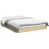 vidaXL Posteljni okvir sonoma hrast 140x200 cm inženirski les | Shoptok.si