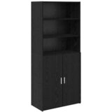  Highboard Crni hrast 80 x 42,5 x 185 cm Konstruirano drvo | shoptok.hr