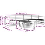  Set vanjskih sofa 5 kom. Prirodna Čvrsto drvo akacije | shoptok.hr