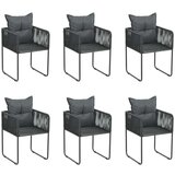  7-dijelni vrtni blagovaonski set crni | shoptok.hr