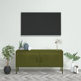 The Living Store TV omarica olivno zelena 105x35x50 cm jeklo - TV Omarica, (21375224) Cene
