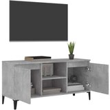 TV ormarić s metalnim nogama siva boja betona 103 5x35x50 cm | shoptok.hr