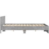  Okvir kreveta s uzglavljem boja betona 150x200 cm | shoptok.hr