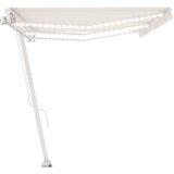  Tenda na ručno uvlačenje s LED svjetlima 600 x 300 cm krem | shoptok.hr
