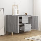  Komoda siva boja hrasta 101x35x70 cm od konstruiranog drva | shoptok.hr