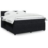  Krevet s oprugama i madracem crni 200x200 cm baršunasti | shoptok.hr