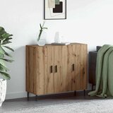 vidaXL Strani šal Rjava 90 x 34 x 80 cm Konstruiran les Cene