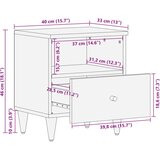  Nočna omarica 40x33x46 cm trden mangov les | Shoptok.si
