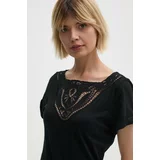 Polo Ralph Lauren Bombažna kratka majica ženska, črna barva, 200940443
