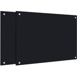  Kuhinjske zaštite od prskanja 2 kom crne 70 x 50 cm staklene | shoptok.hr
