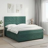  Boxspring krevet s madracem Tamnozelena 140 x 190 cm Baršun | shoptok.hr