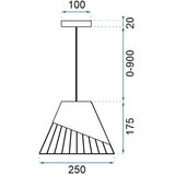 Toolight svjetiljka stropno viseće sjenilo metal siva APP229-1CP | shoptok.hr