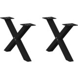 vidaXL Noge za stolić u obliku slova X 2 kom crne 60x(30-31) cm čelik Cijene