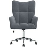  Stolica za opuštanje tamnosiva baršunasta | shoptok.hr