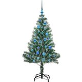 vidaXL Umjetno Božićno Drvo s Snježnim Flokom i LED Svjetlom 120 cm | shoptok.hr