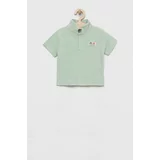 Fila Pamučna polo majica boja: zelena, s aplikacijom