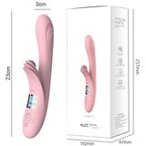  Vibrator sa dodatkom za klitoris i grejanjem, 23cm, Svetloroze Cene