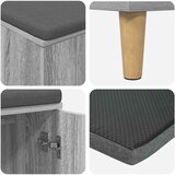  Klupa za hodnik s jastukom Sivi Sonoma 100 x 38 x 46 cm | shoptok.hr