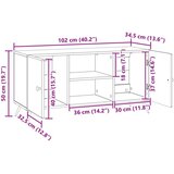 TV omarica Betonsko siva 102 x 34,5 x 50 cm Inženirski les, (5000210250) | Shoptok.si