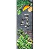 wash+dry KUHINJSKI TEKAČ Bon Appétit 60/180 cm potiskano siva, zelena | Shoptok.si