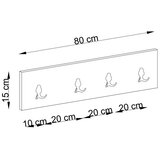 Hanah home Zidna lampa Dortlu, 80x15x1,8 cm, Bijela Cijene