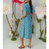 Gemre Dark green floral dress Edoardo | Shoptok.si