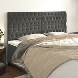  Uzglavlje tamno sivo 200x7x118/128 cm baršunasto | shoptok.hr