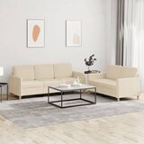  2-dijelni set sofa s jastucima krem od tkanine | shoptok.hr