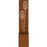 vidaXL Vrtni Sadič s Dekorativnom Pločom Rđa 32 x 140 cm Otporni čelik | shoptok.hr