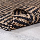 Flair Rugs Ročno tkana preproga iz mešanice jute v črni in naravni barvi 200x290 cm Meander Jute – | Shoptok.si