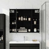  Kupaonski ormar s ogledalom Crni hrast 80 x 14.5 x 70 cm | shoptok.hr