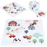 ECO TOYS velika Eva pjenasta podloga za djecu farma,bijela 90,5 x 90,5 cm 21 kom | shoptok.hr
