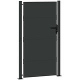  Vrtna vrata Crna 105 x 205 cm Čelik s prahom premazan | shoptok.hr
