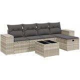  6-dijelni set vrtnih sofa od poliratana s jastucima svjetlosivi | shoptok.hr