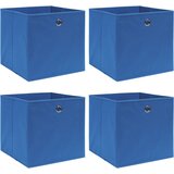 vidaXL Škatle za shranjevanje 4 kosi modre 32x32x32 cm blago | Shoptok.si