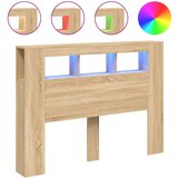  The Living Store LED posteljno vzglavje sonoma hrast 140x18,5x103,5 cm inž. les - LED Posteljno Vzglavje, (21442547) | Shoptok.si