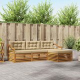 Set vanjskih sofa Prirodna i bež 245,5 x 162,5 x 73 cm | shoptok.hr