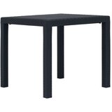 Bistro 3-dijelni bistro set od plastike s izgledom ratana antracit | shoptok.hr