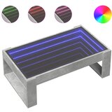 Maison Chic Klubska mizica - kavna mizica - Nizka mizica z neskončnimi LED betonsko siva 90x53x30 cm, (21752193) Cene