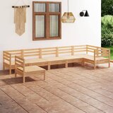 The Living Store Vrtna sedežna garnitura 7-delna trdna borovina - Vrtna Sedežna Garnitura, (21424908) | Shoptok.si